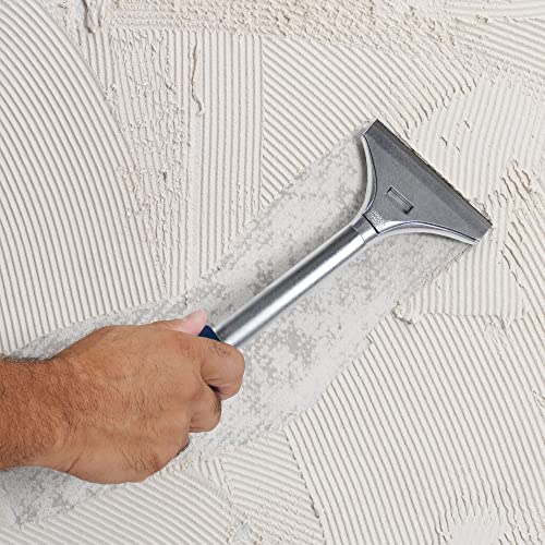 QEP 62920 4 in. Floor and Wall Razor Scraper with 5.25 in. Handle and Stainless Steel Blade, 4" x 13.5" (Pack of 6) - size: 4" x 13.5" (Pack of 6)