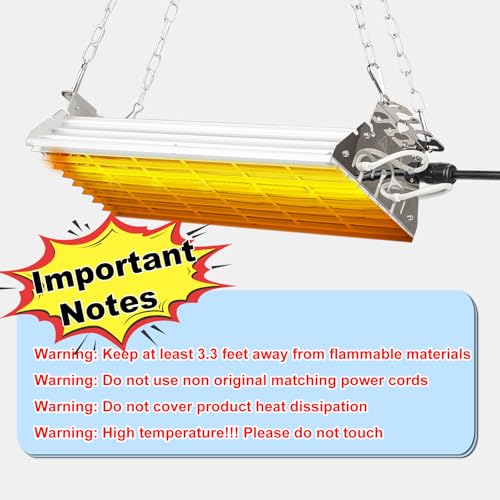 Safe Chicken Coop Heater 600W with Adjustable Thermostat, for Winter Chicken Warmth in 15 Sq Ft Coops, Waterproof & Tip-Over Protection Livestock Warmer