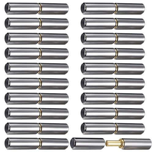 24 Pack Weld On Bullet Hinge, 3 inch Heavy Duty Weldable Barrel Hinge for Metal Gate, Trailer Ramp Pin OD 1/2 inch