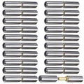 24 Pack Weld On Bullet Hinge, 3 inch Heavy Duty Weldable Barrel Hinge for Metal Gate, Trailer Ramp Pin OD 1/2 inch
