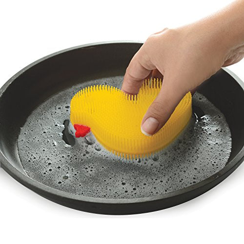 Norpro Duck Silicone Dish Brush - color: Yellow (Duck)