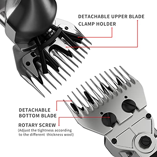 Sheep Clippers 600W, Professional Animal Shearing Machine, Farm Livestock Grooming Kit, Heavy Duty Electric Clippers for Thick Coat Animals (Sheep Clippers-600W)