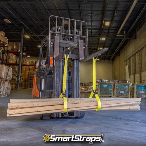 SmartStraps 2”x6’ Nylon Webbing Sling (1pk) – 6,400lb Vertical Lifting Capacity – Safely Lift Heavy Loads, Made with Strong Flexible Webbing, Small, Yellow - size: 6" 6400 lb - 1PK