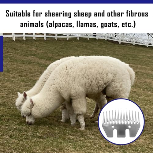 4Pcs 13 Tooth Sheep Shear Blades Compatible with Oster/Lister/Heiniger | For Grooming Goats, Lambs, Llamas & Alpacas