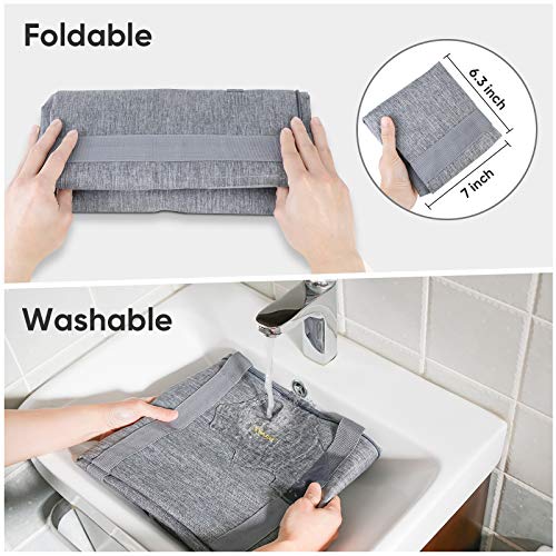 BALEINE Extra Large Storage Tote with Zippers & Carrying Handles, Heavy-Duty Oxford Fabric Moving Bags for Laundry, Space Saving, Storage, Winter Gray - color: Gray, size: 1-Pack