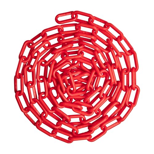 US Weight 1.5" x 25' SunSheild Plastic Safety Chain – Red - color: Red, size: 25 Feet