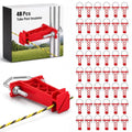 Tondiamo 48 Pcs Tube Post Insulator, Electric Chain Link Fence T Post Extender Insulators for Square Round Pipe Tubing Wire Vinyl Picket Fence (Red) | Extender Insulators for Square Round Pipe Tubing Wire Vinyl Picket Fence - style: Red