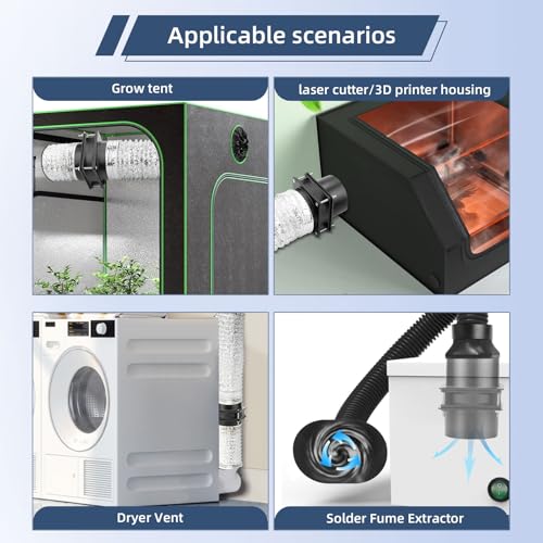 80mm x 25mm 3 Inch Duct Household Ventilation 12V Exhaust Fan with Speed Controller for DIY Greenhouse 3D Print Smoke Paint Fume Extractor-D8025 - size: 8025