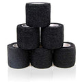 Vet Wrap Cohesive Bandages Bulk Self Adhesive Bandage Wrap Self Adherent Wrap Non-Woven for Dogs Pet Animals & Ankle Sprains & Swelling 2 Inch x 5 Yards (2 Inch Black) - color: 2 Inch Black