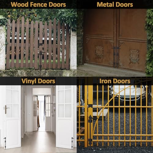 18 Inch Cane Bolt Gate Drop Rod Heavy Duty Gate Hardware, Gate Ground Latch for Wooden Fences, Metal Gates Doors Stopper for Gate Ground, Wrought Iron Gate Latches, Black Finish(1 Pack) - size: 18 Inch