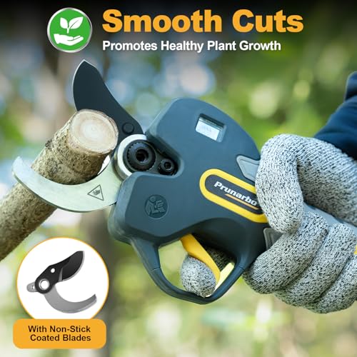 50mm 2" Professional Electric Pruning Shears Kit | Heavy Duty Secateurs for Hardwood, Orchards & Vineyards, with 2×4000mAh Batteries, Compatible with Makita and Extension Pole - style: PR-E50
