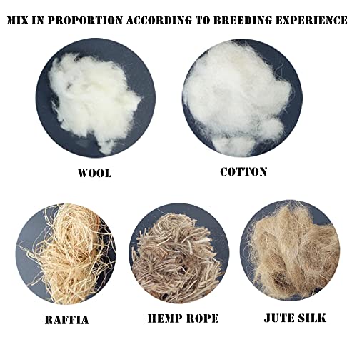 YJJKJ Natural Mixing Nesting Material Pads for Bird Nest, Bird Nest Material, Great for Nest Building and Hideouts, 40g/1.4 oz