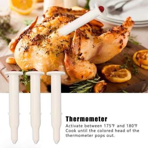 Chicken Thermometer Turkey Timer, Meat Turkey Thermometer Popup Out, 1.8 Inches Good Cook Timers for Cooking Chicken Beef (10)