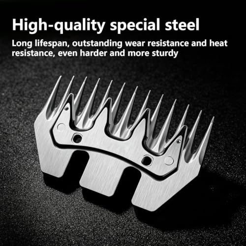 2Pcs Shearing Cutting Blade, 13 Tooth Sheep Shear Part, Stainless Steel Sheep Clipper Blade, Versatile Shearing Replacement Blades for Grooming Thick Coat Animals