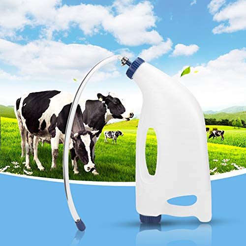 4L Portable Calf Milk Feeder,Calf Bottle,Calf Tube Feeder,Plastic Farm Animals Calf Feeding Water Milk Bottle