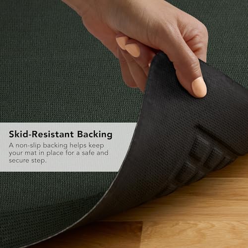 KitchenAid Gourmet Series Kitchen Comfort Gel Mat, Solid Basketweave, Deep Forest Green, 20"x39" - color: Deep Forest Green