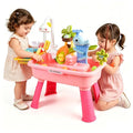 Upgraded Toddler Sand Water Table Toy with Electric Water Pump, Kids Sand Water with Faucet/Play Food Accessories/Fishing Toy, Kitchen Play Sink Toys for Girl Boy Age 3+ (Pink) - color: Pink