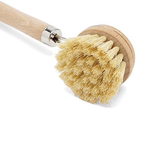 Fox Run 74906 Natural Dish Brush, Tampico Fiber Bristles Brown, 9" - color: Tan, size: 9" Tampico Fiber Dish Brush