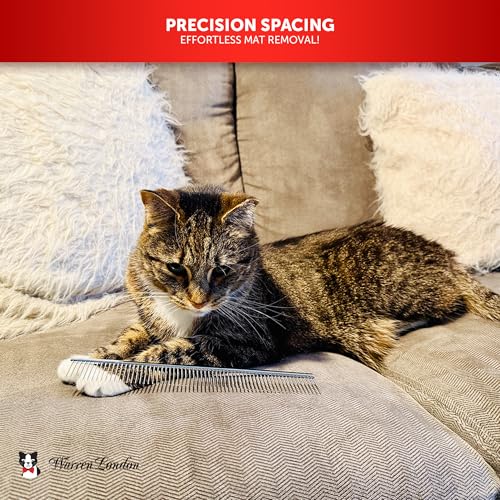 Warren London Cat DeMatter Pro Max 9-Inch Copper Grooming Comb - style: Cat Dematting Pro Max