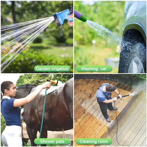 JaGely 12 Pack Brass Hose Nozzle for Garden, Jet Sweeper Nozzles Solid Brass 2" Jet Nozzle for Car Wash, Extra12 Garden Hose Rubber Washers