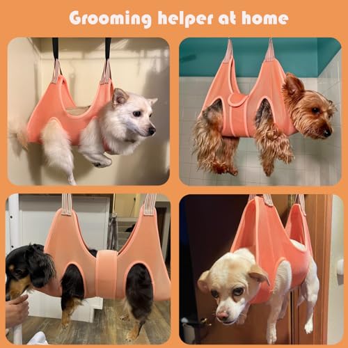 Guzekier Dog Grooming Hammock Harness for Dogs, Dog Nail Clipper - size: S（Suitable for 12-25lbs）