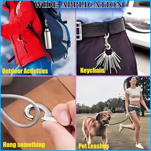 Double Ended Bolt Snaps Hook Zinc Alloy Double Trigger Metal Clips for Hanging Horse Tack Sling Feed Barns Water Buckets Linking Dog Leash Collar Leash Key Chain Horse Feeding Supplies 15 Pieces - size: 3.5 inch black