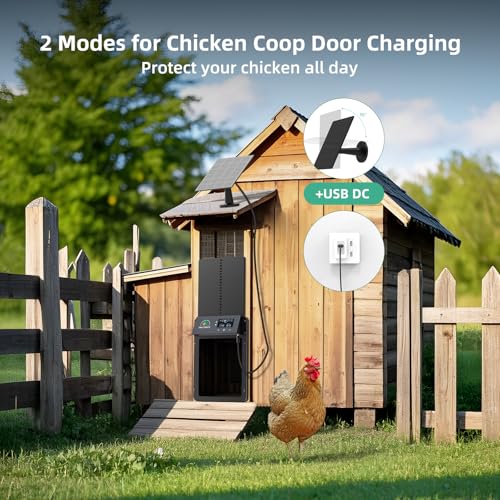 Aluminum Alloy Chicken Door, Automatic Chicken Door with Timer & Light Sensor