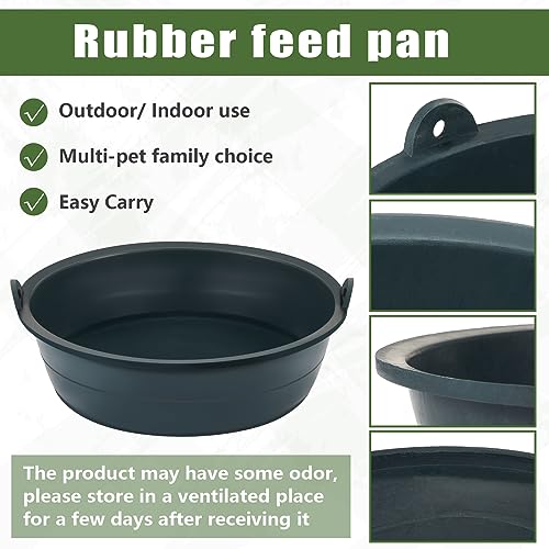 Sadnyy 10 Pcs Feed Pan 0.75 Gallon/3 Quart Utility Horse Feed Bucket Livestock Feeder Tubs Ox Tendon Bowl for Horses Dog Cats Goats Chicken Dust Bath - size: 0.75 Gallon/3 Quart