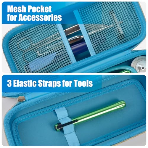 Stethoscope Case for 3M Littmann/for MDF,Nursing School Essential Organizer‌ | For Classic III Monitoring/Lightweight II S.E/Cardiology IV Diagnostic/Acoustica,Doctor/Student/Clinical Use, Case Only, Blue - color: Blue
