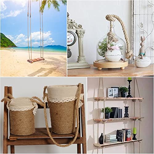 Manila Rope 3/4in x 50ft,Natural Hemp Thick Ropes,Large Decorative Nautical Rope,Twisted Manila Ropes Great for Gardening,Railings,Hammock - size: 3/4in, style: 50FT