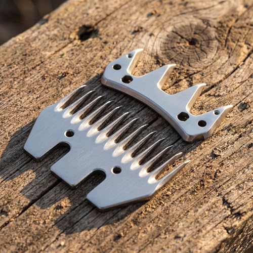 Sheep Shears Wool Clippers Universal Replacement Blades, Shearing Comb and Cutter Blade Set, Stainless Steel Straight 13-Teeth Detachable Trimmer Shears for Grooming Goats, Lambs, Llamas, Alpacas - size: Straight 13-tooth
