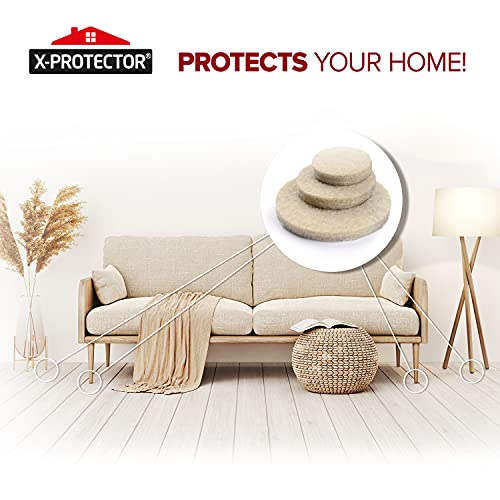 Felt Furniture Pads X-PROTECTOR 181 PCS Premium Furniture Pads - Felt Pads Furniture Feet Best Wood Floor Protectors - Protect Your Hardwood & Laminate Flooring! | Furniture Feet Best Wood Floor Protectors - Protect Your Hardwood & Laminate Flooring! - si