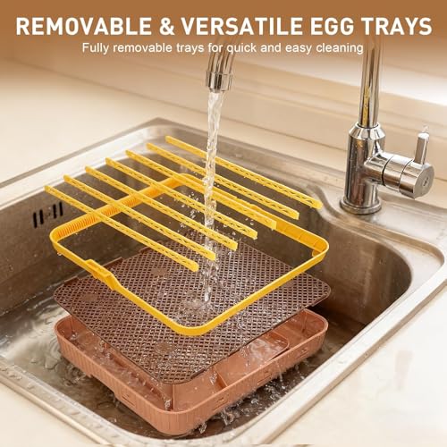 Nest IV - 56 Egg Incubator for Breeders, Fully Automated, Accurate Humidity & Temp Control, Flexible Spacing, Chick Separator, Custom Incubation Days, Auto Turning & Auto Stop, Easy Monitoring - size: 56 Egg [Brown]