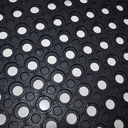 Anti-Fatigue Rubber Floor Mat - NANBOWANG Commercial Grade Grease Resistant Non-Slip Recycle Tyre Floor Mats for Restaurant Kitchen Bar Garden Outdoor Wet Area (20"X30") - size: 20"L x 32"W x 0.8"Th