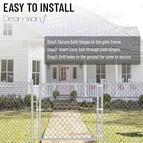 32" x 1-3/8" Heavy Duty Cane Bolt for Chain Link Fence Gate Drop Rod 1 Pack | Galvanized Steel Hardware Ground Latch for Single or Double Gate in Yard, Garden, Farm - size: 32in(1-3/8" thickness)