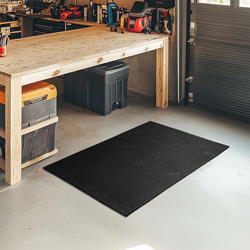 Mohawk Home Heavy Duty Rubber Stall Mat - Gym Floor- Under Dog Crate - All Purpose Utility 3' x 4' - 1/2" Thick - Diamond Texture - size: 3' x 4' (Rectangular)