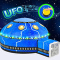 W&O Glowing UFO Inflatable Fort with Lights & Sound - Fan Not Included | Glowing UFO Aerodome with LED Lights, Sound Button, Glow-in-the-Dark Design, Easy Entry/Exit. Ages 3-12 - color: Glowing Ufo