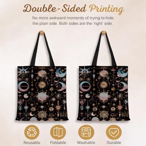 Vintage Floral Canvas Tote Bag, Aesthetic Botanical Reusable Grocery Bags for Women, Elegant Floral Lover Gift Tote - color: Color22