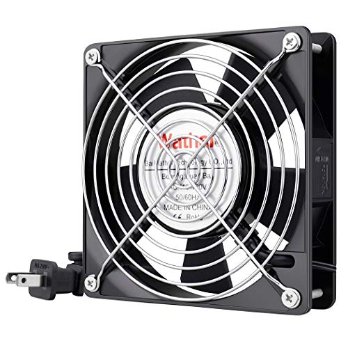 Wathai 120mm AC AXIAL Exhaust Fan 110V 120V Dual Ball for DIY Cooling | Dual Ball Heavy-Duty Fan for DIY Cooling Ventilation Exhaust Projects 120mm x 25mm - style: 120x120x25mm