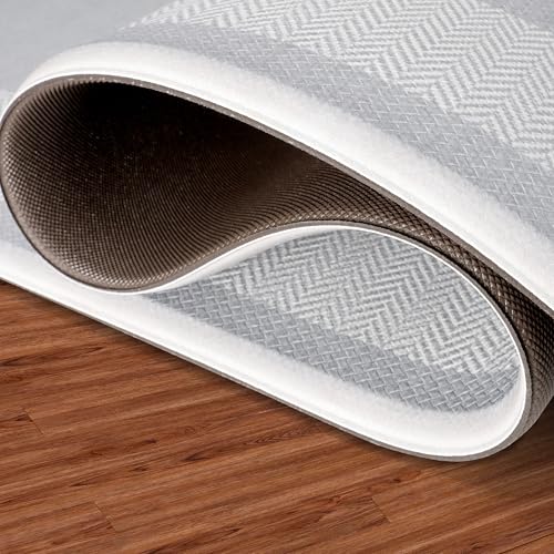 Chef Gear Hettie Anti Fatigue Cushioned Kitchen Mat 18"x48" Grey - color: Grey, size: 48"L x 18"W x 0.3"Th