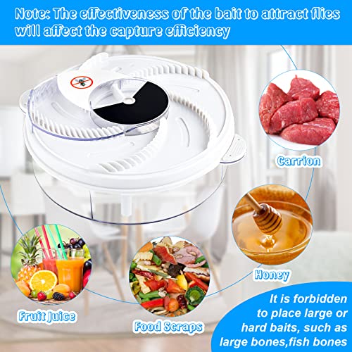 Qualirey Electric Fly Trap Automatic Rotating Insect Catcher,USB | Rotating Fly Gnat Trap Mechanism, UV Light Attracts Insects, Chemical-free Reusable for Outdoor Indoor Kitchens Patios - style: USB