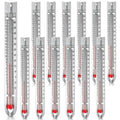 Tellegloww 12 Pcs V Shaped, Dual Scale Science Thermometers, Mercury Free Lab Thermometer for Student School Supplies, Classroom Teaching Tools for Kids, Adults