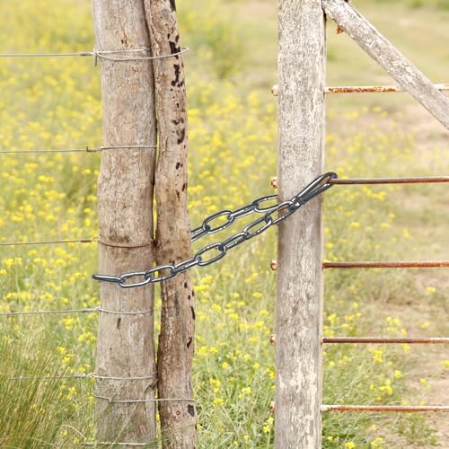 Gate Chain Lock,Gate Latch Chaining Lock for Livestock Horse Goat Cows Stall,Outdoor Fence Gate,Yard, Barn - size: 20INCH 1PCS