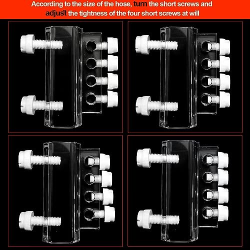 Aquarium dosing pump tubing holder Fixture,Dosing tubing holder for aquarium air pump accesories，Acrylic dosing container tube fixture holder for dosing pump（1 or 2 Pieces Pack） (1 Pieces Pack)