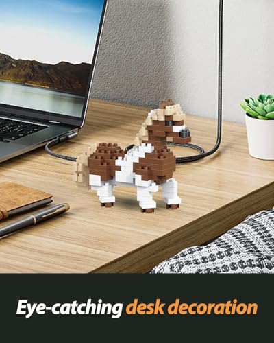 QISHOUTING Horse Mini Building Toy for Kids, Farm Animals Mini Stallion Building Blocks & Learning Toy for Girls Boys, Stallion Figurine Toys for Adults Girls, Birthday Party Favors Stocking Stuffers - style: Stallion