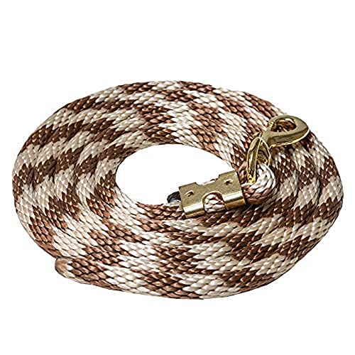 Mustang Poly Lead Rope 9ft. with Bolt Snap - color: Tan/Cream