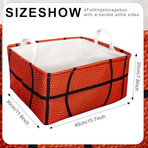 Basketball Shelf Basket, Kids Boys Ball Storage Basket Bins Box with Handles, Boys Sports Decor for Room Nursery 3 Pcs Set(Basketball) - color: Basketball