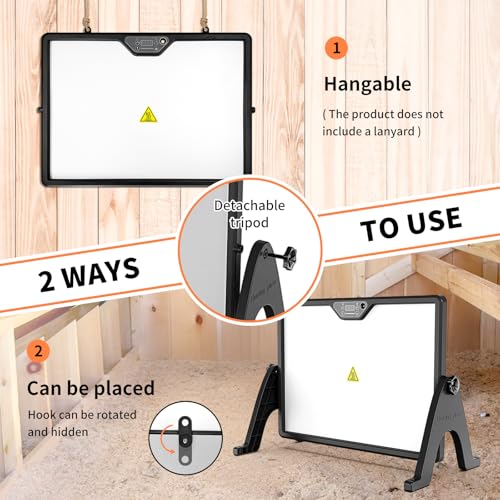 Chicken Coop Heater, 360° Rotatable Dual-Side Chick Heating Plate with Precise Temp Control, Brooder Warmer for Poultry, Pets, Home Breeders, Fits Chicken Coops & Pet Incubators