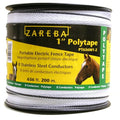 Zareba 1-Inch 656 ft Polytape - 200 M Electric Fencing - Highly Visible Polytape - Easy to Install, Repair, Slice - PT656W1-Z - size: 1 Pack