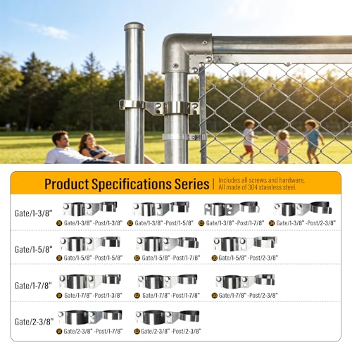 2-3/8" x 1-7/8" Chain Link Gate Latch Heavy Duty Stainless Steel Fence Gate Fork Latch Hardware with Padlock Hole 1pcs - color: 2-3/8"x1-7/8"